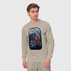 Костюм хлопковый мужской Santa Biker, цвет: миндальный — фото 2