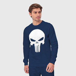 Костюм хлопковый мужской Punisher logo, цвет: тёмно-синий — фото 2