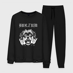 Костюм хлопковый мужской Burzum rock dog, цвет: черный