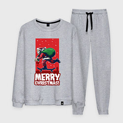 Мужской костюм Санта на скейте