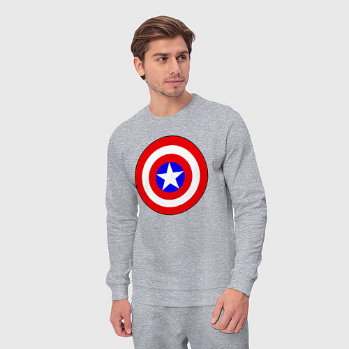 Мужской костюм Captain America logo / Меланж – фото 3