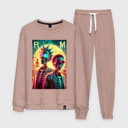 Мужской костюм Rick and Morty cool skeletons