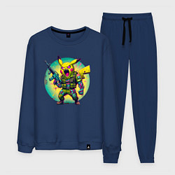 Костюм хлопковый мужской Cool Pikachu - special forces, цвет: тёмно-синий