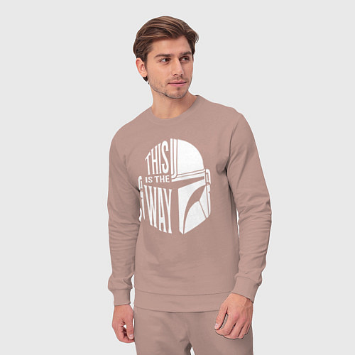 Мужской костюм This is the way helmet The mandolorian / Пыльно-розовый – фото 3