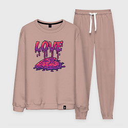 Костюм хлопковый мужской Bloody love, цвет: пыльно-розовый