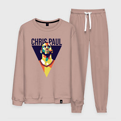 Костюм хлопковый мужской Крис Пол, цвет: пыльно-розовый