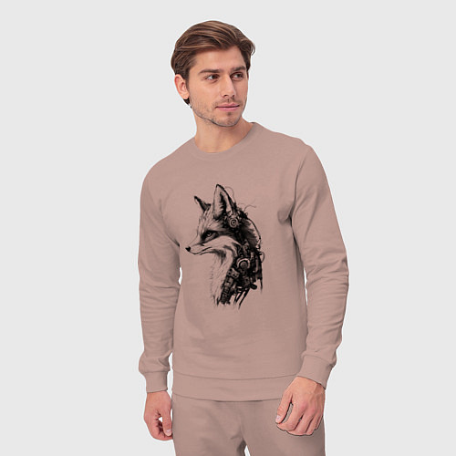 Мужской костюм Лис-андроид / Пыльно-розовый – фото 3