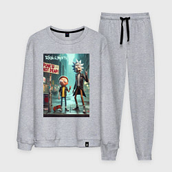 Мужской костюм Рик и Морти - панк жив