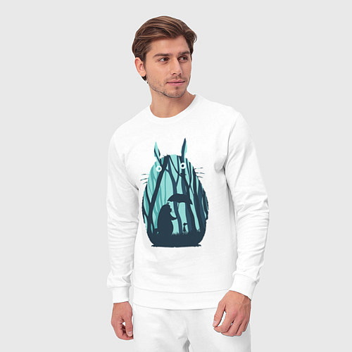 Мужской костюм Тоторо в лесу / Белый – фото 3