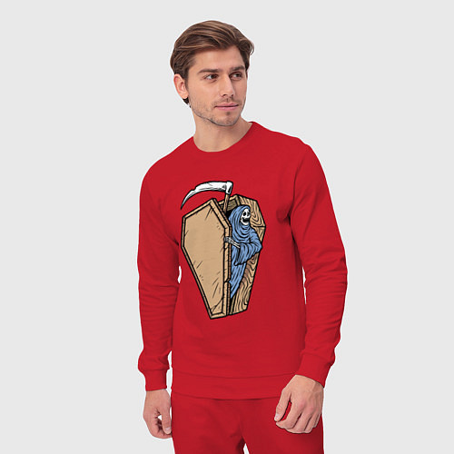 Мужской костюм Смерть и гроб / Красный – фото 3