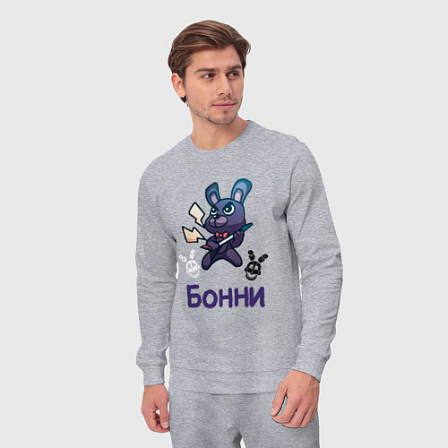 Мужской костюм Бонни, FNAF - Five nights at Freddys / Меланж – фото 3