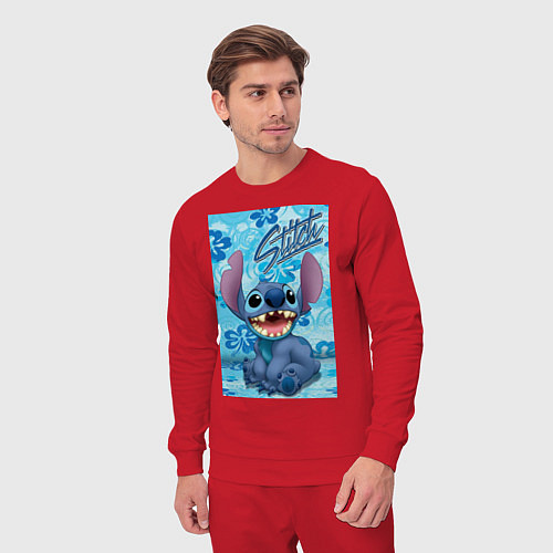 Мужской костюм Инопланетянин Стич / Красный – фото 3