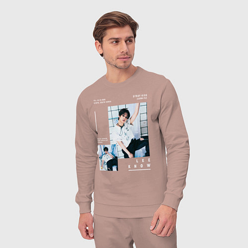 Мужской костюм Lee know stray kids rockstar / Пыльно-розовый – фото 3