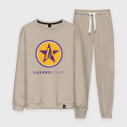 Костюм хлопковый мужской Lakers stars, цвет: миндальный