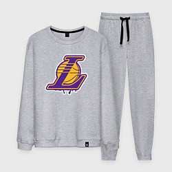 Костюм хлопковый мужской Lakers team, цвет: меланж