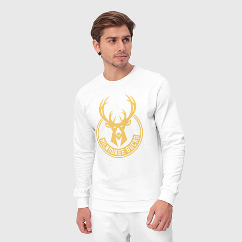 Мужской костюм NBA Milwaukee Bucks / Белый – фото 3