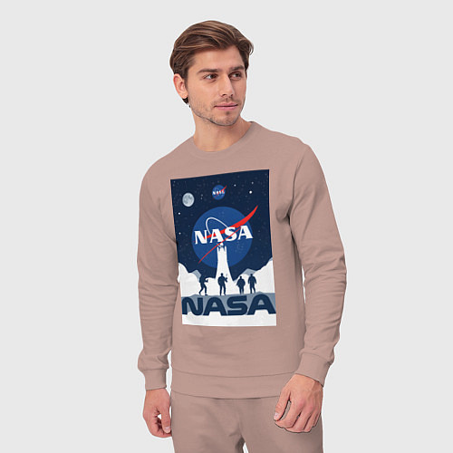 Мужской костюм NASA открытия / Пыльно-розовый – фото 3