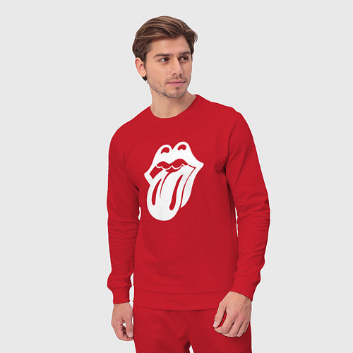 Мужской костюм Rolling Stones - white logo / Красный – фото 3