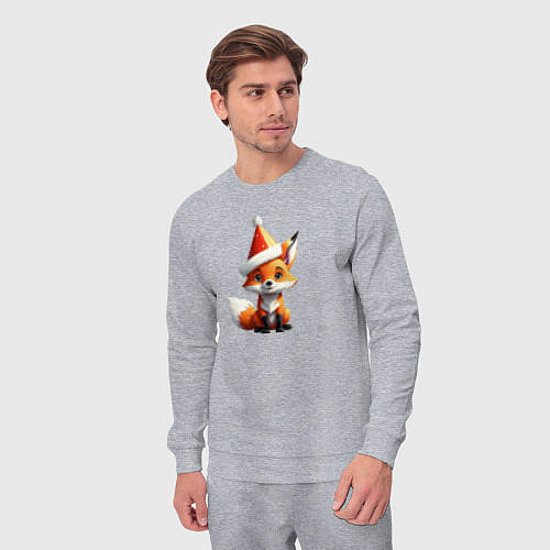 Мужской костюм Новогодний лис Pixel / Меланж – фото 3
