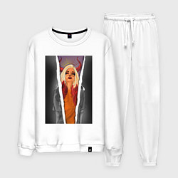 Костюм хлопковый мужской Horns, цвет: белый