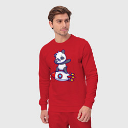 Костюм хлопковый мужской Rocket panda, цвет: красный — фото 2