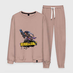 Костюм хлопковый мужской Borderlands Гонка вооружений, цвет: пыльно-розовый