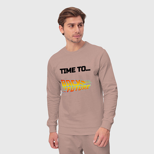 Мужской костюм Time to back to the future / Пыльно-розовый – фото 3