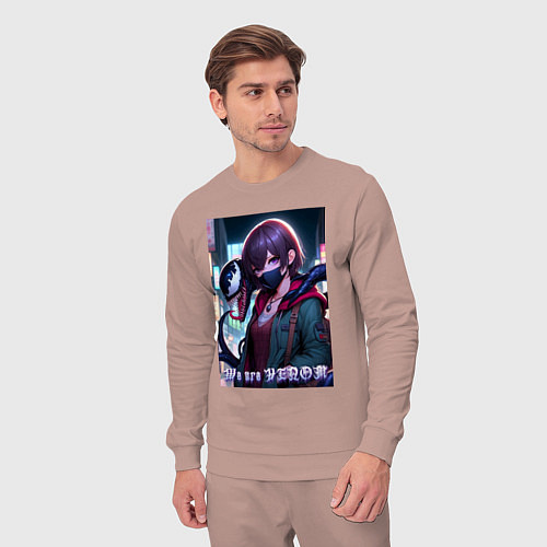 Мужской костюм We are Venom - meme / Пыльно-розовый – фото 3