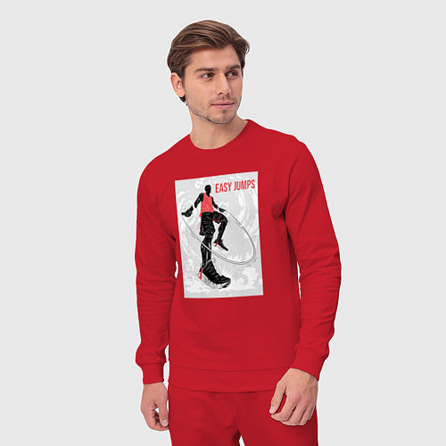 Мужской костюм Easy jumps and live / Красный – фото 3