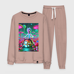 Мужской костюм Рик на космическом мотоцикле - нейроарт