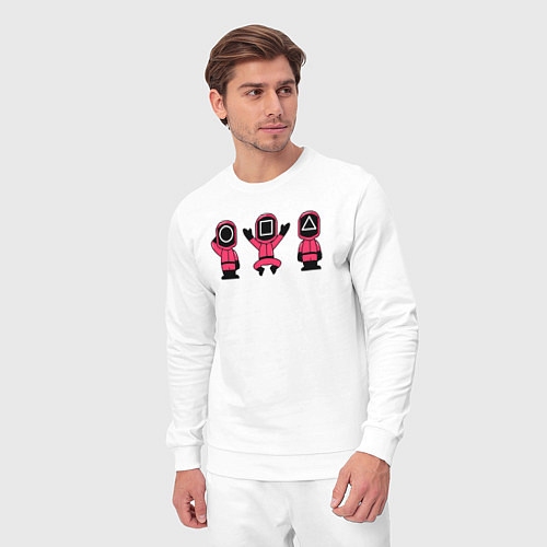 Мужской костюм Надзиратели игры в кальмара / Белый – фото 3