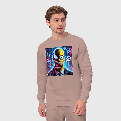 Мужской костюм Venom-Homer - collaboration / Пыльно-розовый – фото 3