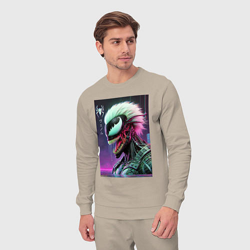 Мужской костюм Ребрендинг ядовитой слизи в киберпанк / Миндальный – фото 3