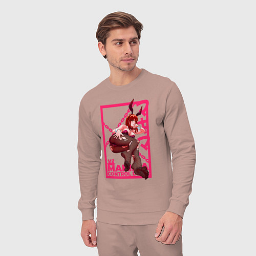 Мужской костюм Кролик Макима - Человек бензопила / Пыльно-розовый – фото 3