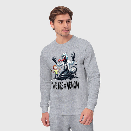 Мужской костюм We are Venom - Rick-symbiote and Morty / Меланж – фото 3