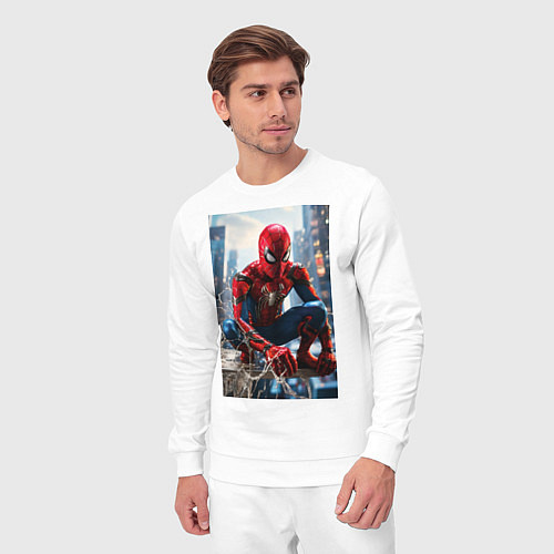 Мужской костюм Человек-паук на страже справедливости / Белый – фото 3