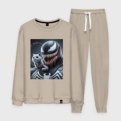 Мужской костюм Venom and funny kitten - ai art fantasy