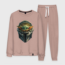 Мужской костюм Малыш Грогу в шлеме Мандалорец