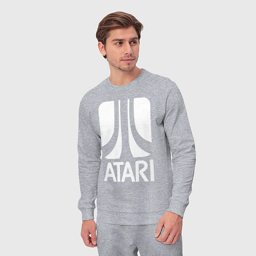 Мужской костюм Atari logo white / Меланж – фото 3