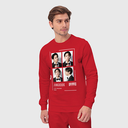 Мужской костюм Jungkook bts 4cut / Красный – фото 3