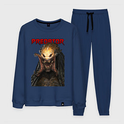 Костюм хлопковый мужской Predator scream, цвет: тёмно-синий