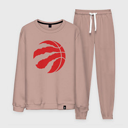 Костюм хлопковый мужской Raptors ball, цвет: пыльно-розовый