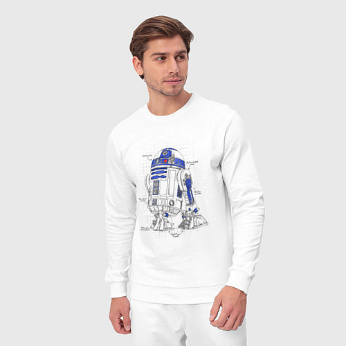 Мужской костюм R2-D2 / Белый – фото 3