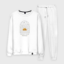 Мужской костюм Эмблема с солнцем в стиле бохо с надписью