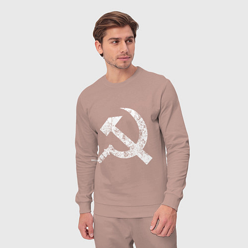 Мужской костюм Серп и молот символ / Пыльно-розовый – фото 3