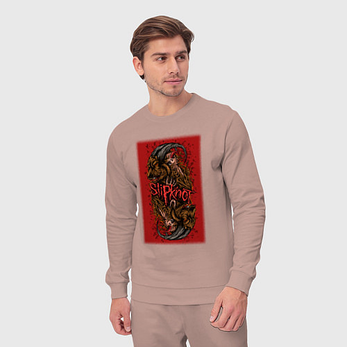 Мужской костюм Слипкнот кровавый / Пыльно-розовый – фото 3