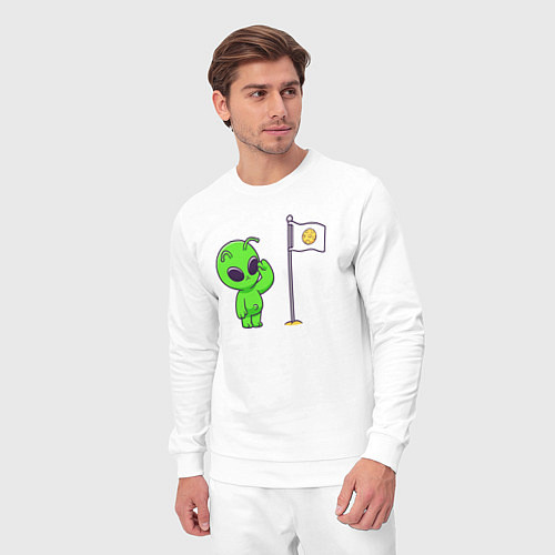 Мужской костюм Пришелец на луне / Белый – фото 3