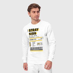 Костюм хлопковый мужской Stray kids ticket, цвет: белый — фото 2