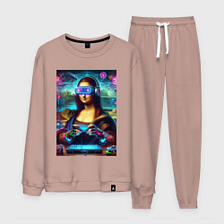 Мужской костюм Mona Lisa is an avid gamer - cyberpunk