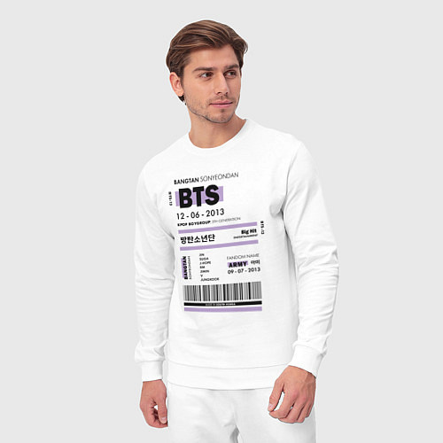 Мужской костюм Bts ticket / Белый – фото 3